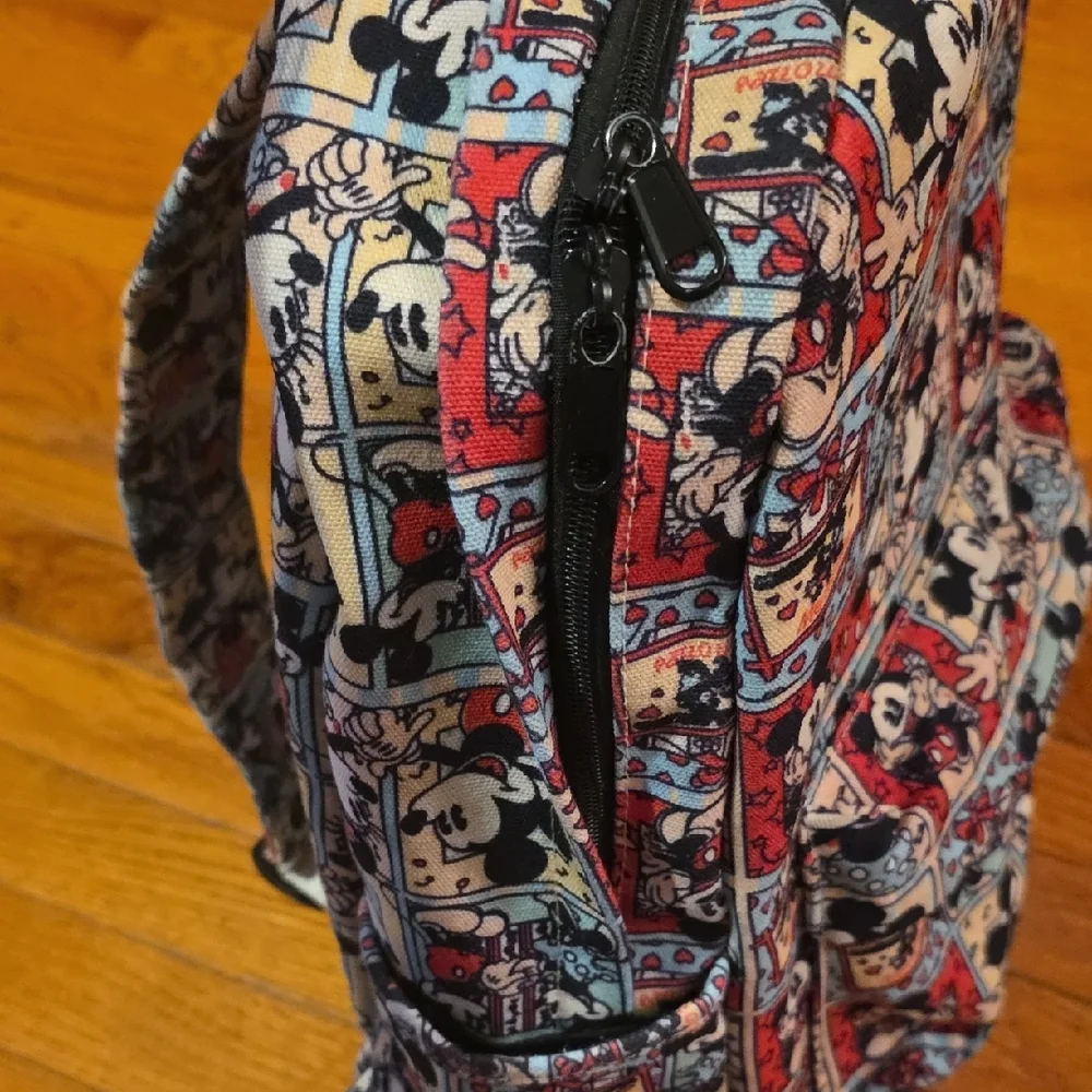 Disney Backpack - Mickey And Minnie Mouse Canvas Backpack - Picture 12 of 15